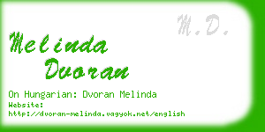 melinda dvoran business card